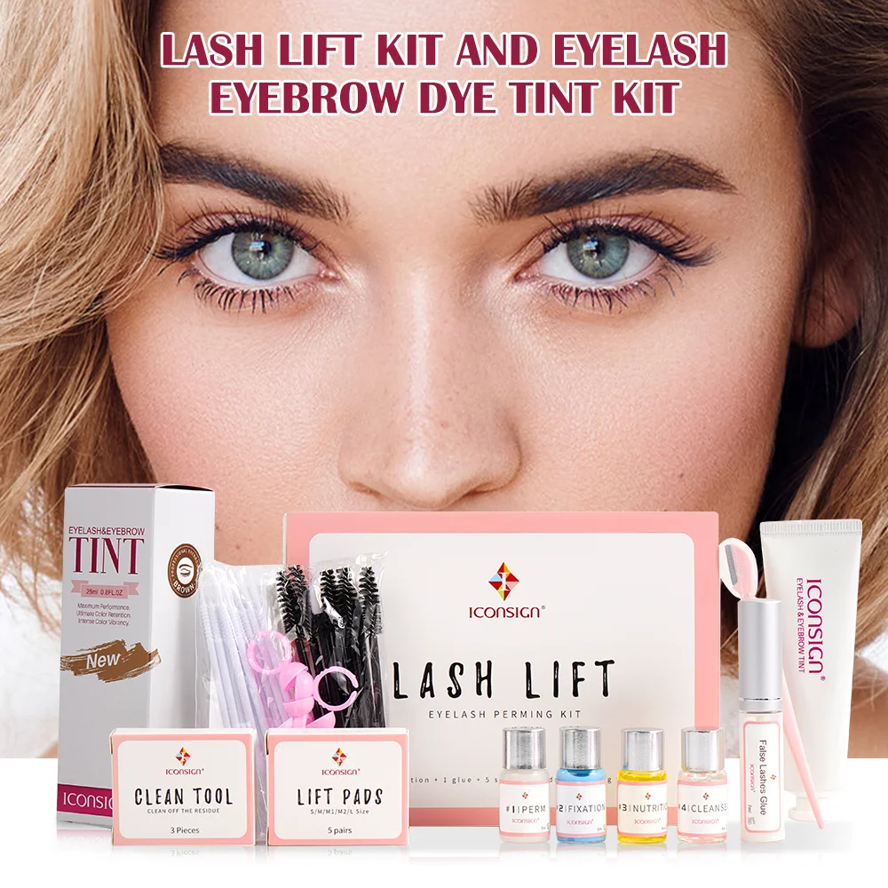 Dropshipping Lash Lift Kit & Upgraded Eyelash Eyebrow Tint Kit Lash Lifting Eyelash Dye Brow Dye Tint Eye Makeup Tools Wholesale