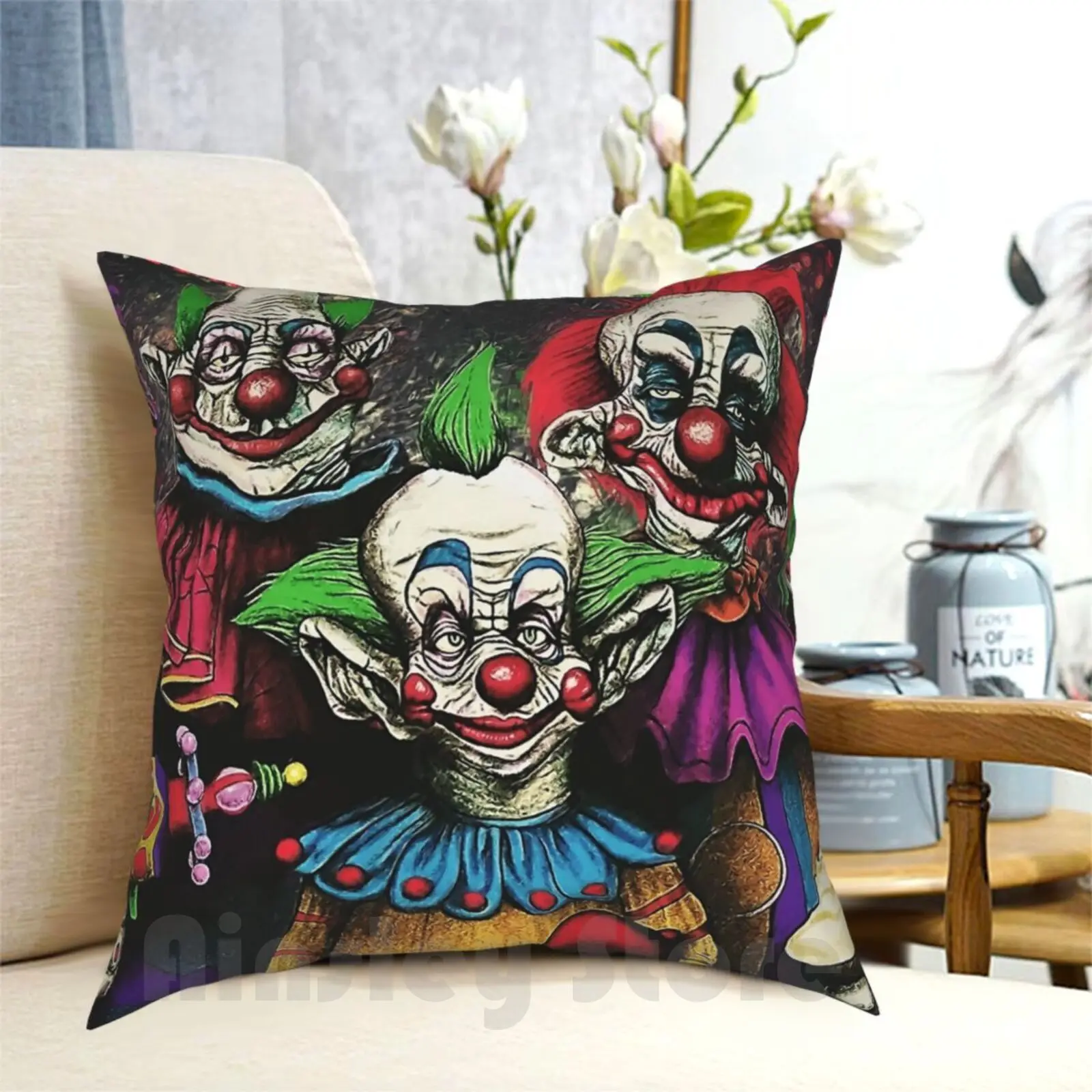 Killer Klowns From Outer Space Federa Stampata Home Soft Throw Pillow Killer Klowns Dallo Spazio Esterno Horror Comedy