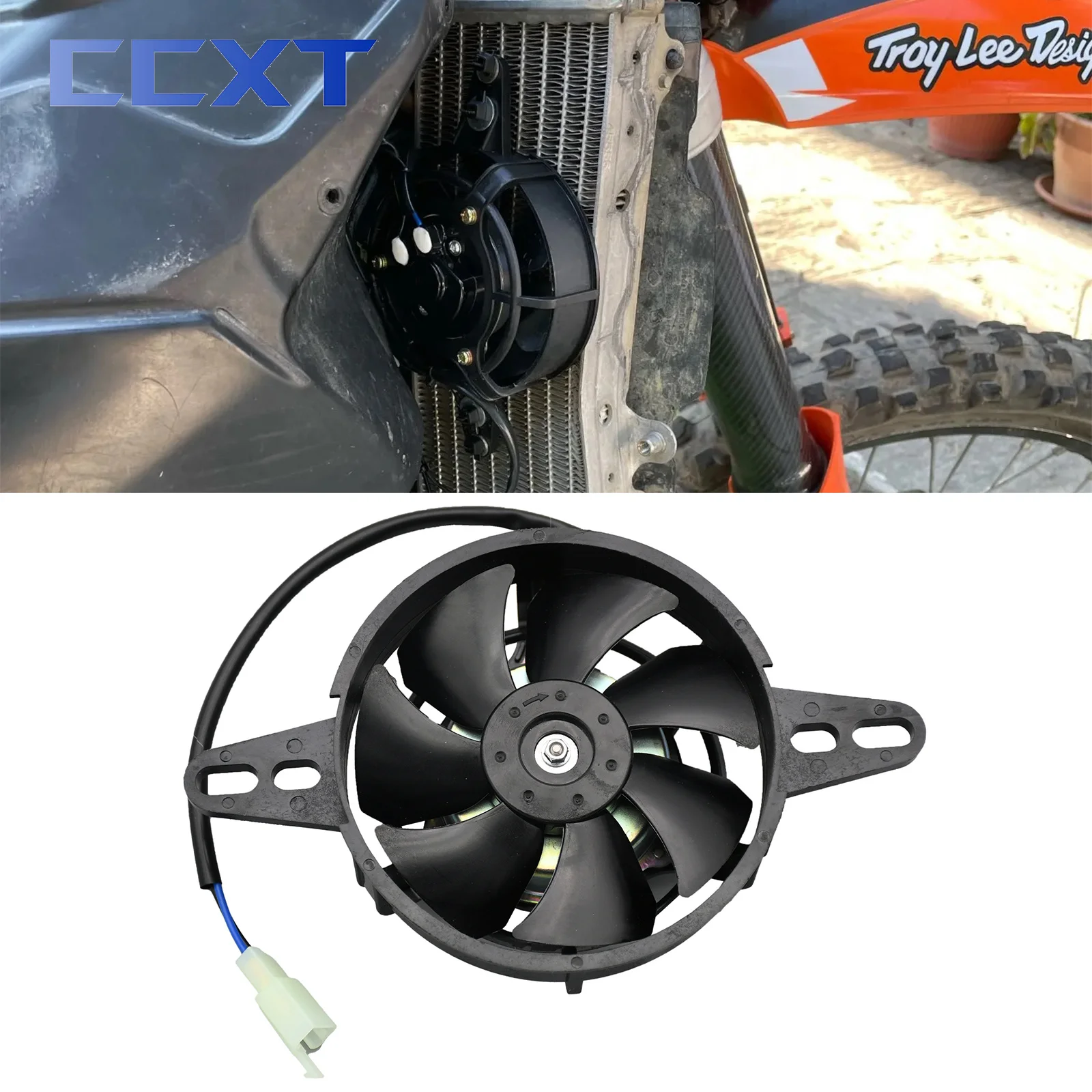 12V Moto Ventola Di Raffreddamento Radiatore Olio Motore Radiatore Elettrico Per Honda Yamaha Suzuki Ktm Kawasaki Atv Accessori Motocross