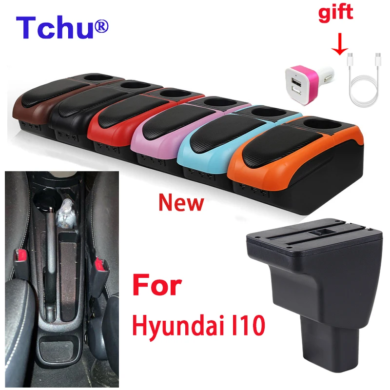 Per Hyundai I10 Scatola Bracciolo Per Hyundai I10 Scatola Bracciolo Auto Modifica Interna Portabicchieri Usb Accessori Auto