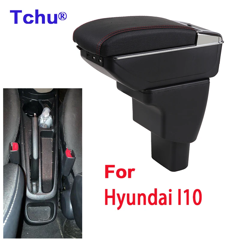 Per Hyundai I10 Bracciolo Box Per Hyundai I10 Center Car Storage Box Portabicchieri D'Acqua Posacenere Usb Car Interior Retrofit Parts