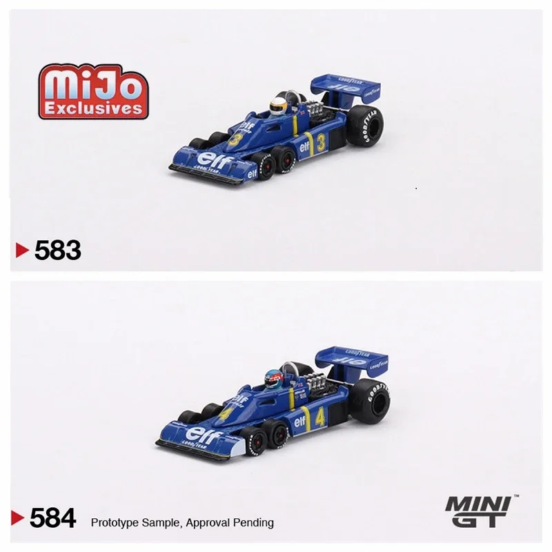 Mini Gt Mijo Exclusives 1:64 Tyrrell P34 #3 Jody Scheckter / #4 Patrick Depailler 1976 Svedese Gp Model Car