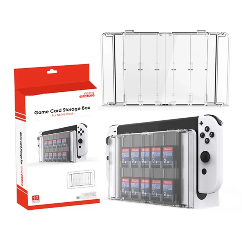 Dropshipping Per Switch Oled Console Game Card Storage Box Switch Host 10-In-1 Game Cassette Storage Box Accessori Di Gioco