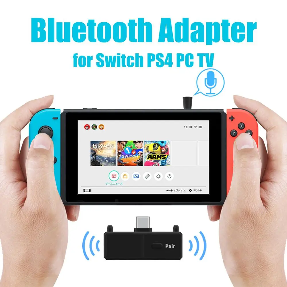 5.0 Tipo-C Trasmettitore Audio Bluetooth Stereo A2Dp Sbc Bassa Latenza Con Il Mic Usb-C Wireless Adapter Per Nintendo Interruttore Ps4 Tv Pc