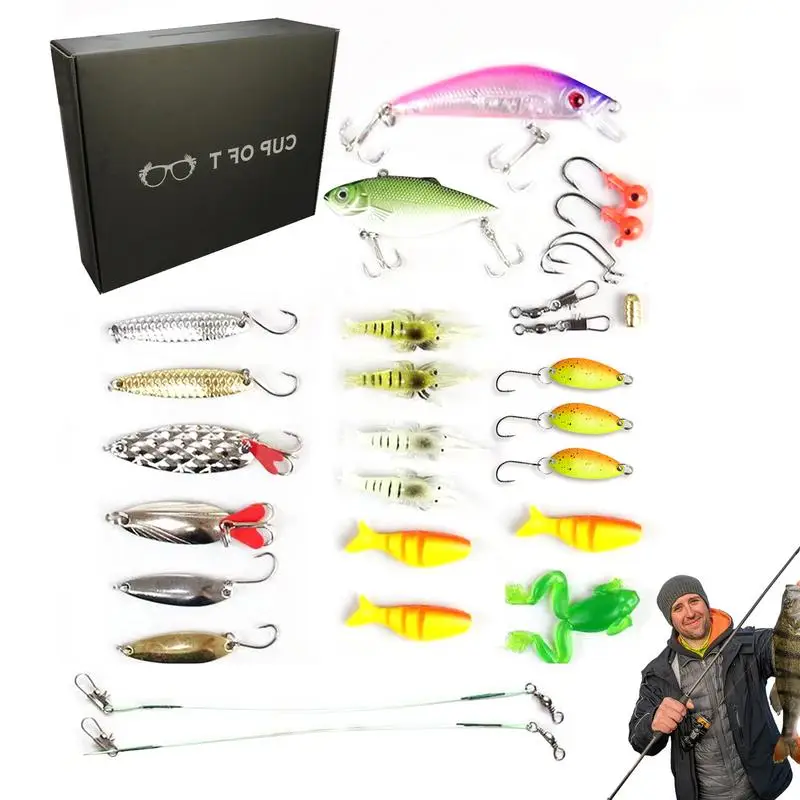 2023 Attrezzatura Da Pesca Calendario Dell'Avvento Esche Da Pesca Set Attrezzatura Da Pesca Calendario Dell'Avvento Pesca Conto Alla Rovescia Calendar