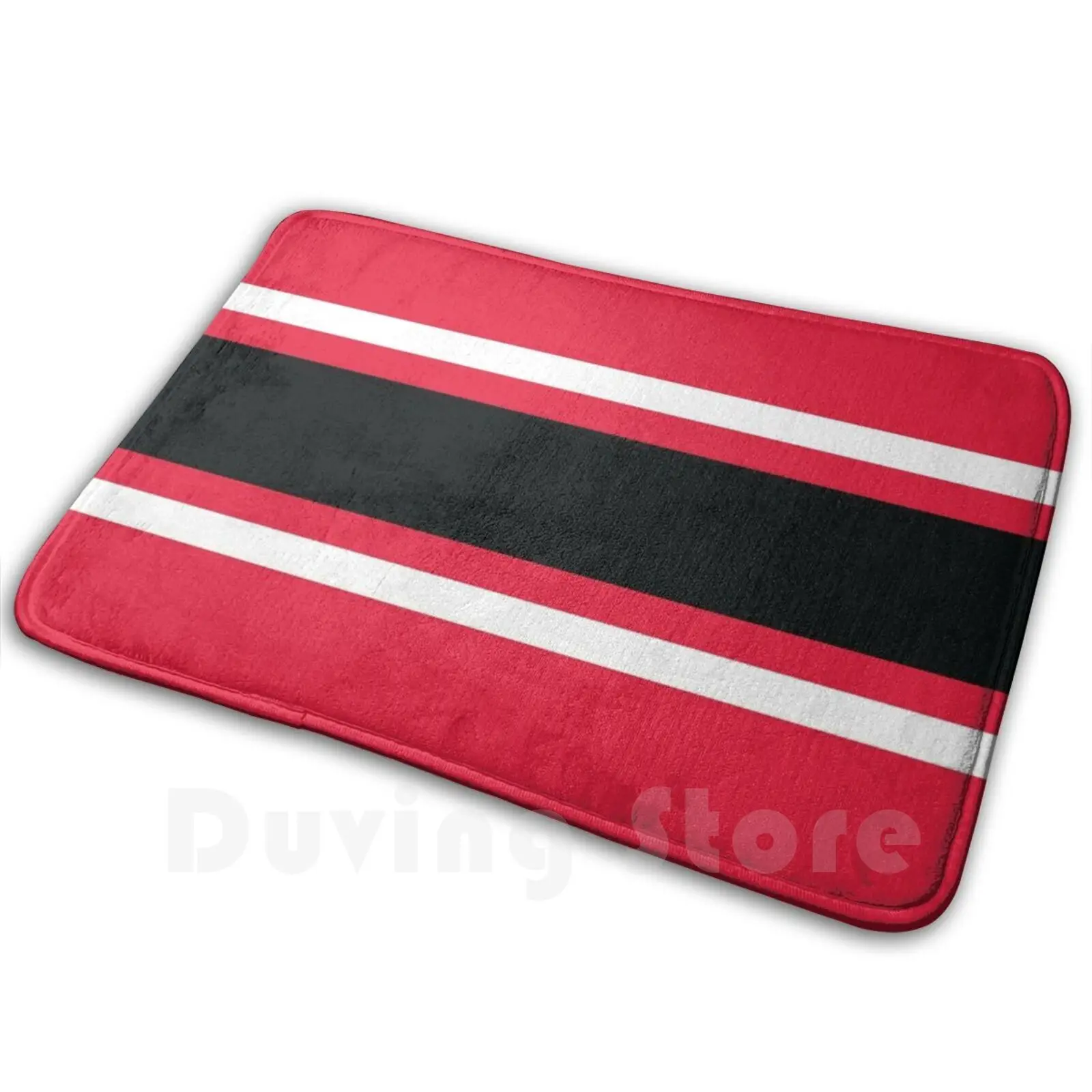 Nero, Bianco E Rosso Power Stripe Tappeto Tappetino Cuscino Morbido Antiscivolo Atlanta Atl Georgia Ga Bulldogs Falcons Hawks