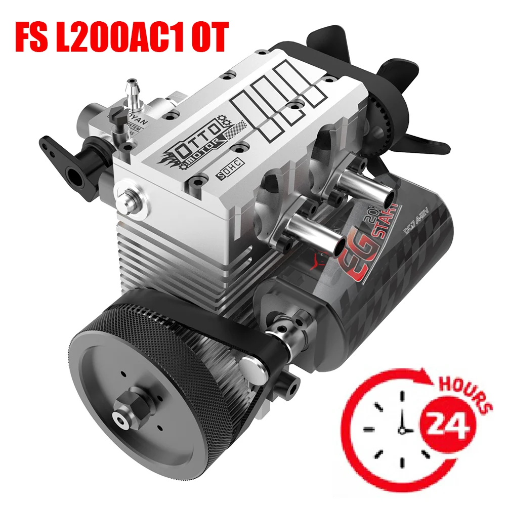 Fs L200Ac Toyan Engine 7Cc Motore Nitro Raffreddato Ad Aria Otto Twin Cilindro Motore A 4 Tempi Kit Fai Da Te Modello Giocattolo In Magazzino