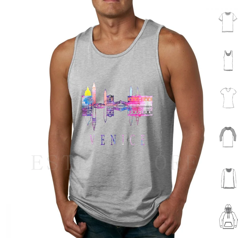 Venezia Skyline. Italia Canotte Gilet Cotone Venezia Skyline Italia Venezia Skyline Italia Venezia Veneziana Gondola Italia Skyline