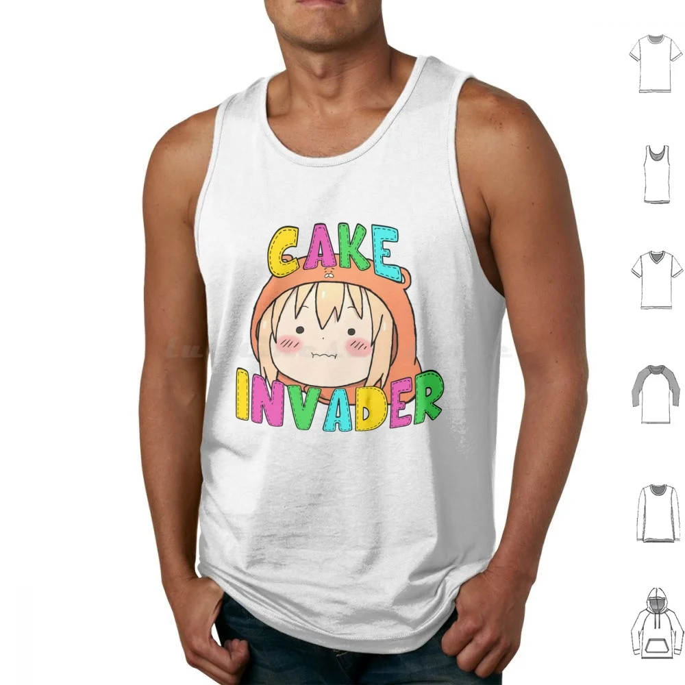 Himoto! Umaru-Chan Chibi-Cake Invader Canotte Stampa Torta Di Cotone Anime Invader Space Invader Cake Invader Himuto Umaru