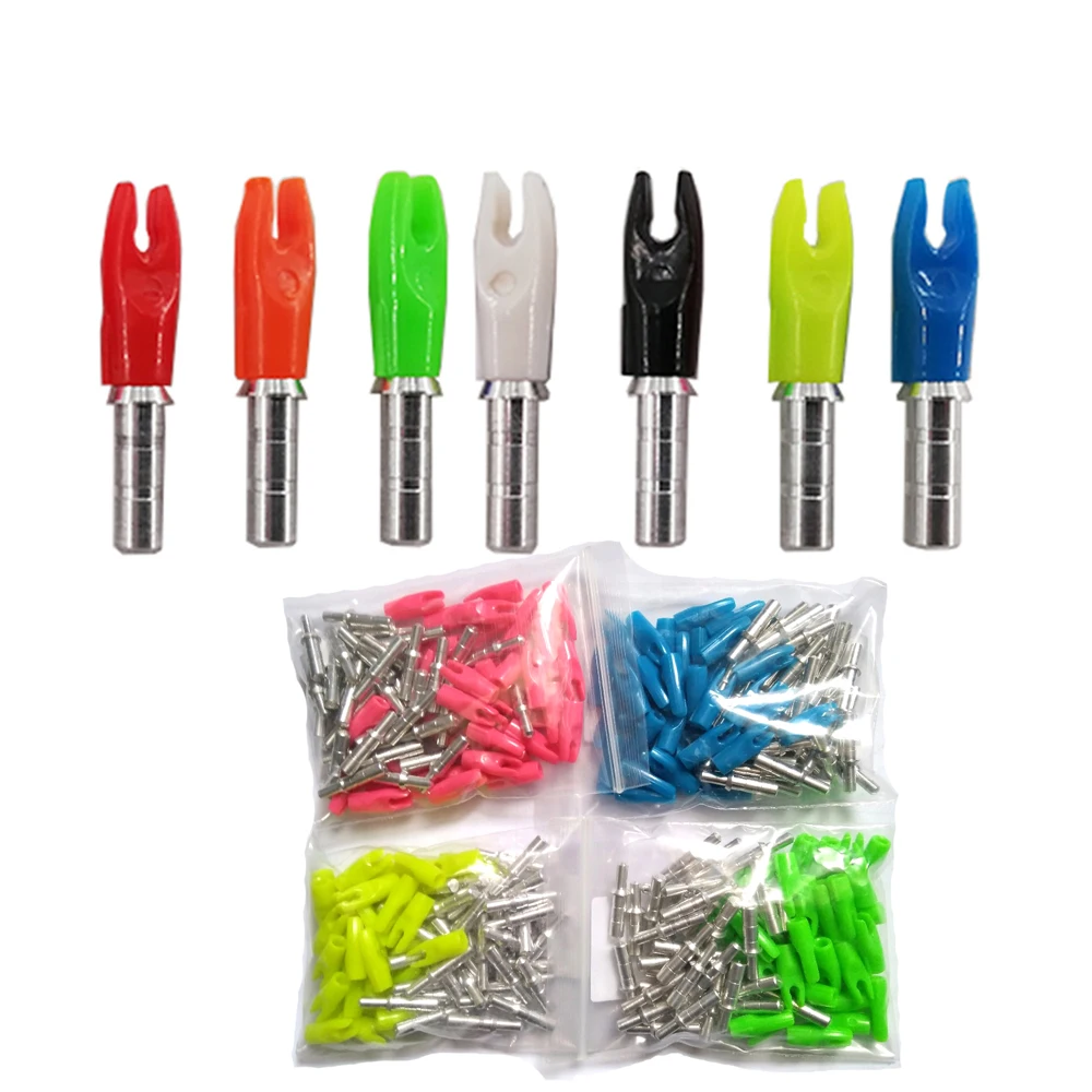 12Pcs Tiro Con L'Arco Freccia Pin Nocks Id3.2/4.2/6.2Mm Carbonio Freccia Albero Composto Ricurvo Arco Caccia Tiro