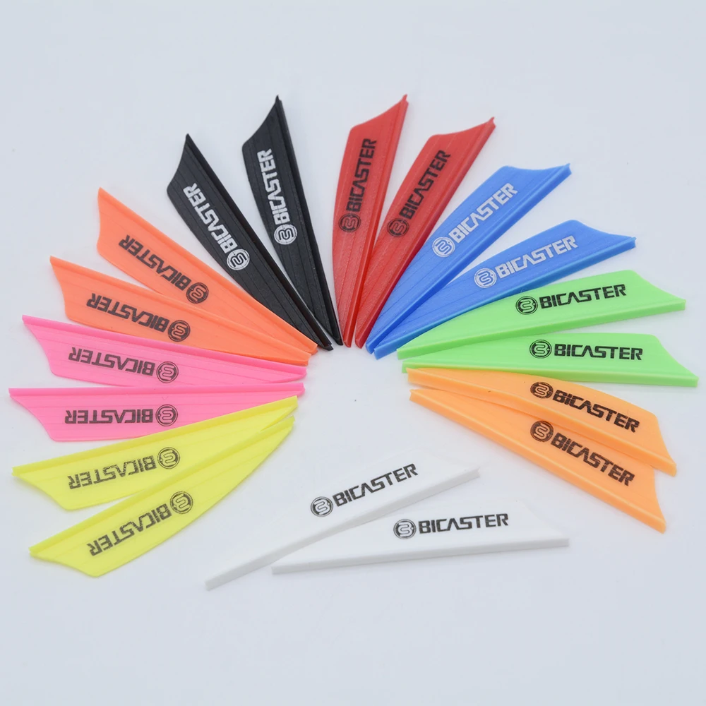 Bicaster 1.75 "Vanes Fletchings Tiro Con L'Arco Freccia Plastica Fletch 9 Colori Per Choice-50Pcs