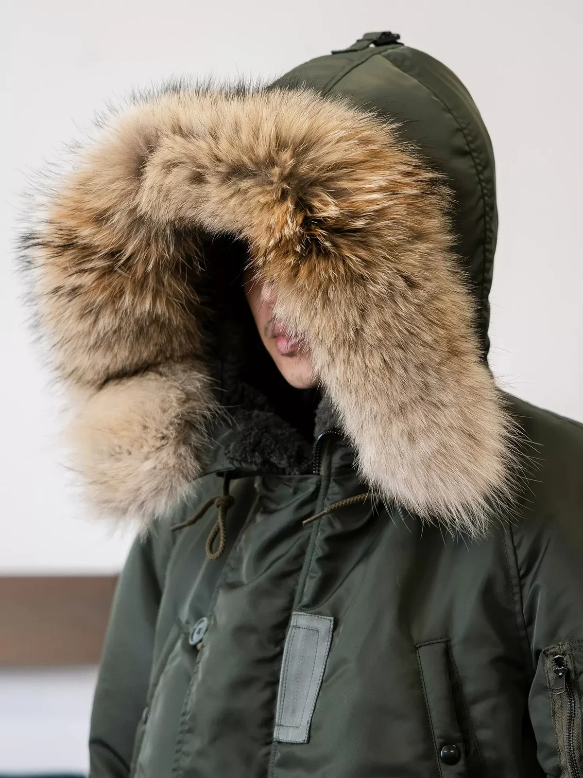 Red Tornado Type N-3B Snorkel Parka Cappotto Invernale Da Uomo Di Media Lunghezza Isolato Con Collo Di Pelliccia