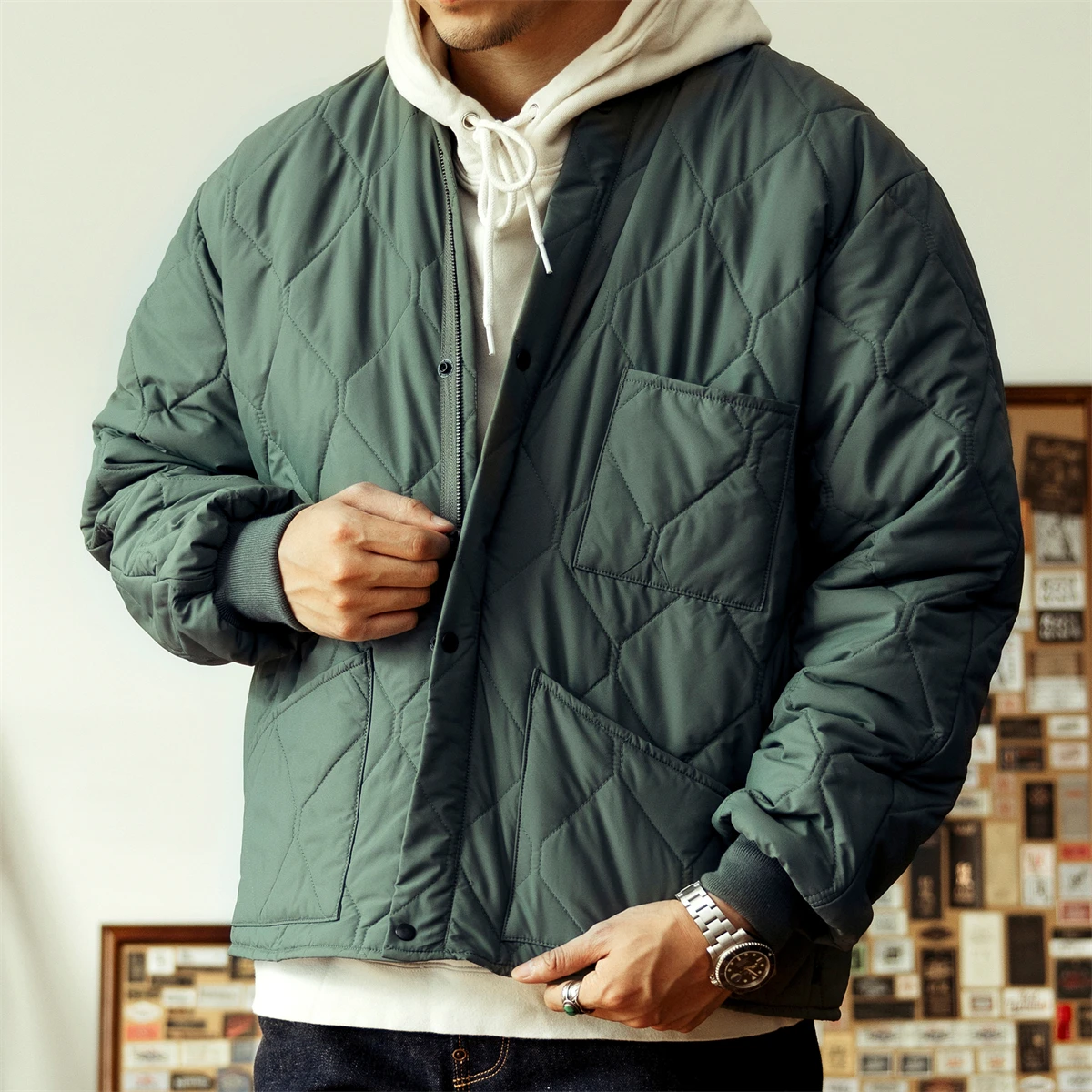 Giubbotto Bomber Da Uomo In Stile Militare Vintage Con Rivestimento Trapuntato Red Tornado Cwu 9/P