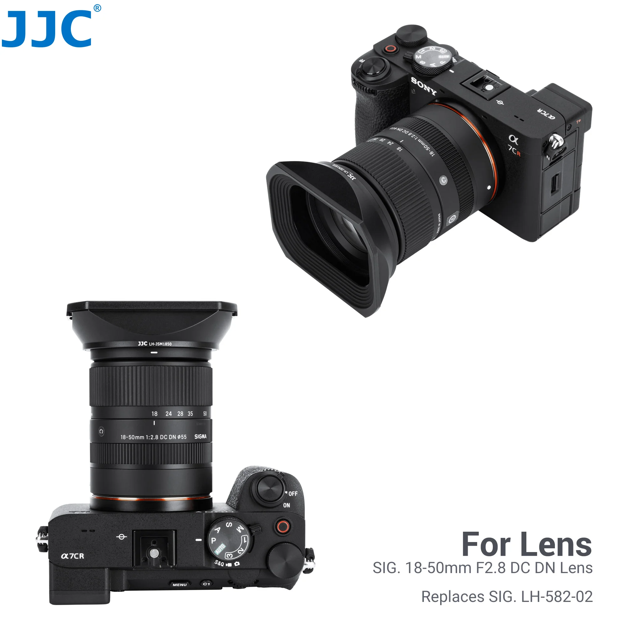 Jjc Sostituisce Il Cappuccio Dell'Obiettivo Sigma Lh-582-02 Cappuccio Dell'Obiettivo Reversibile Per Obiettivo Sigma 18-50Mm F2.8 Sigma18-50 F2.8 Dc D