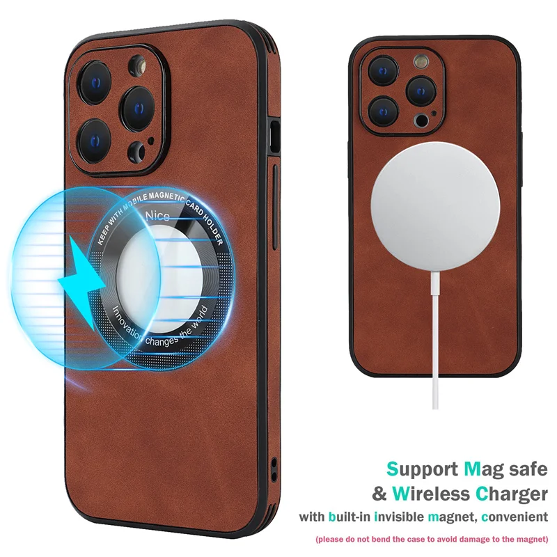 Nuova Custodia Magnetica In Pelle Per Iphone 14 13 12 11 Pro Max Plus Leak Magsafe Charge Custodia Morbida Antiurto Per Paraurti In Silicone