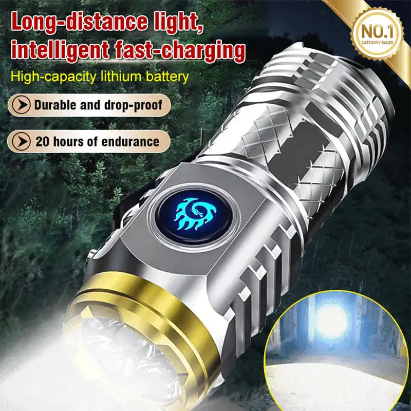 Three-Eyed Monster Mini Flash Super Power Torcia Super Power -Taskulamppu 3 Eyed Monster Flash Light Illuminazione Portatile
