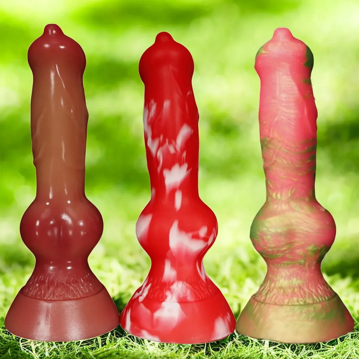 Dildo In Silicone Liquido Colorato Per Cani Super Morbido Realistico Animale Pene Mostro Maschio Femmina Masturbazione Giocattoli Adulti Del Sesso Per