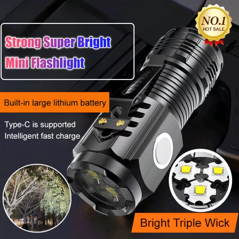 Torcia Impermeabile Little Monster Mini Super Bright Highlight Clamp Flash