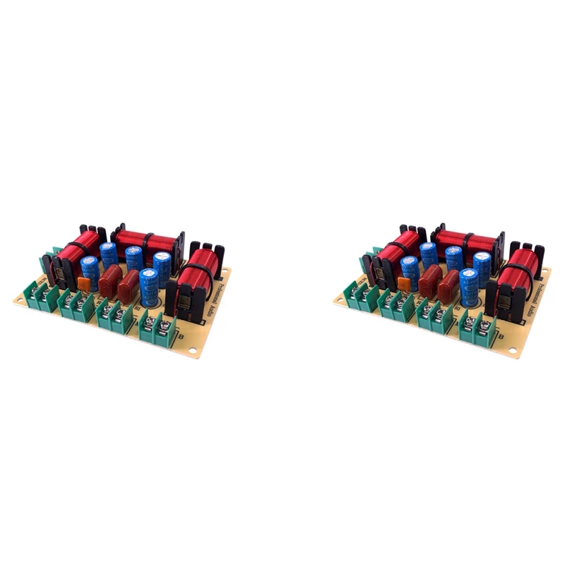 2X 120W 4 Way Crossover Audio Speaker Crossover Dual Bass + Midrange + Treble Divisore Di Frequenza Ktv Crossover