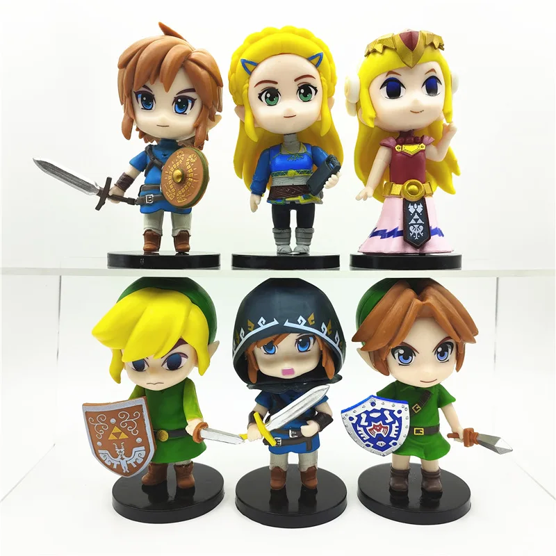 6 Pz/Set Game Link The Legend Of Zelda Cute Pvc Action Figure Toys 10Cm