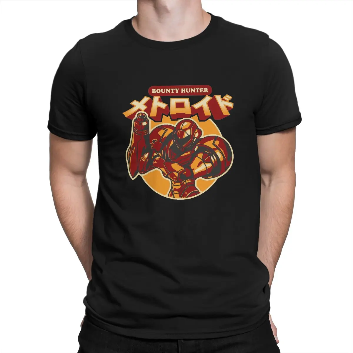Metroid Game Bounty Hunter Tshirt Graphic Men Top Vintage Goth Summer Clothing Harajuku T Shirt