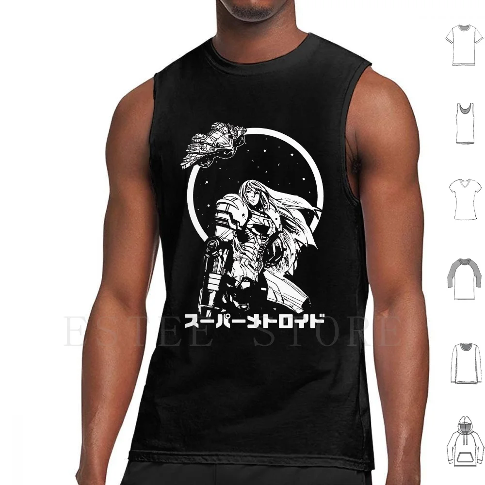 Samus Aran Canotte Gilet Senza Maniche Samus Aran Samus Aran Metroid Luigi Gunship Gaming Videogames Retro Old School