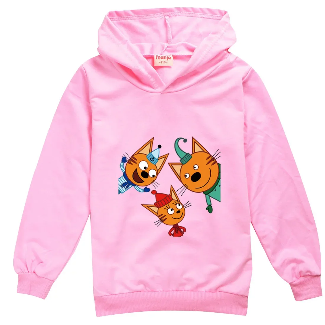 Coful/30000Cofai-Coult A-19 Kid-E-Cats Clothes Kids Russian Cartoon Three Kittens Felpa Con Cappuccio Toddler Girls Felpa Con Cappuccio Baby Boys Capp