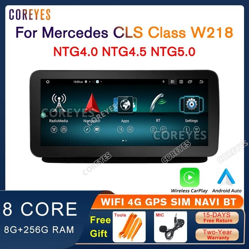 Coreyes 10.25 "Autoradio Android 12 Per Mercedes Classe Cls W218 2011-2018 Lettore Multimediale Carplay Navigazione Gps Unità Principale Bt