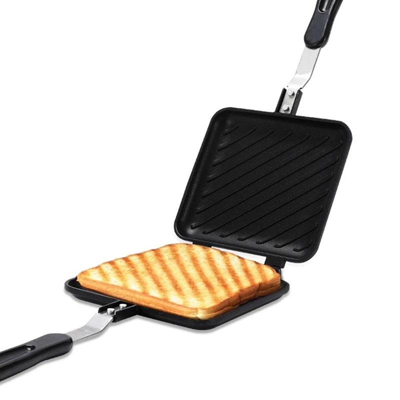1 Pezzo Pane Tostato Macchina Per La Colazione Hotdog Sandwich Pan Antiaderente In Alluminio Flip Pan Kitchen Tool
