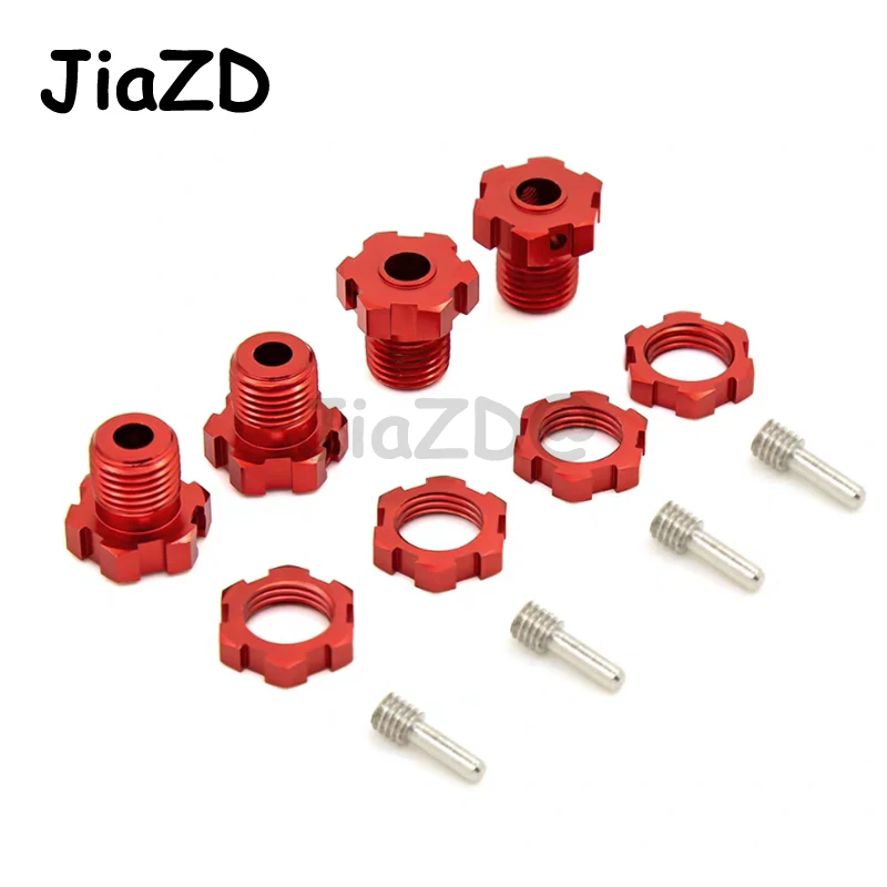 4Pcs Rc Wheel Hex Driver 17 Millimetri In Lega Di Alluminio Wheel Hex Accoppiatore Di Ricambio Accessorio Kit Ricambi Per 1/10 Traxxas E-Revo/E-Maxx/S