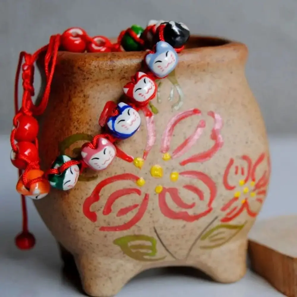 Braccialetto In Ceramica Maneki Neko Fatto A Mano Lucky Cat Polymer Clay Cat Bead Bracciale Accessori Per Gioielli