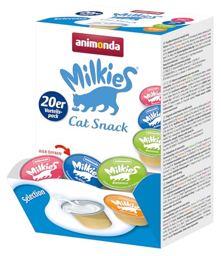 Animonda Milkies Selection, Katzenmilch Portioniert, 20 Cups À 15 G