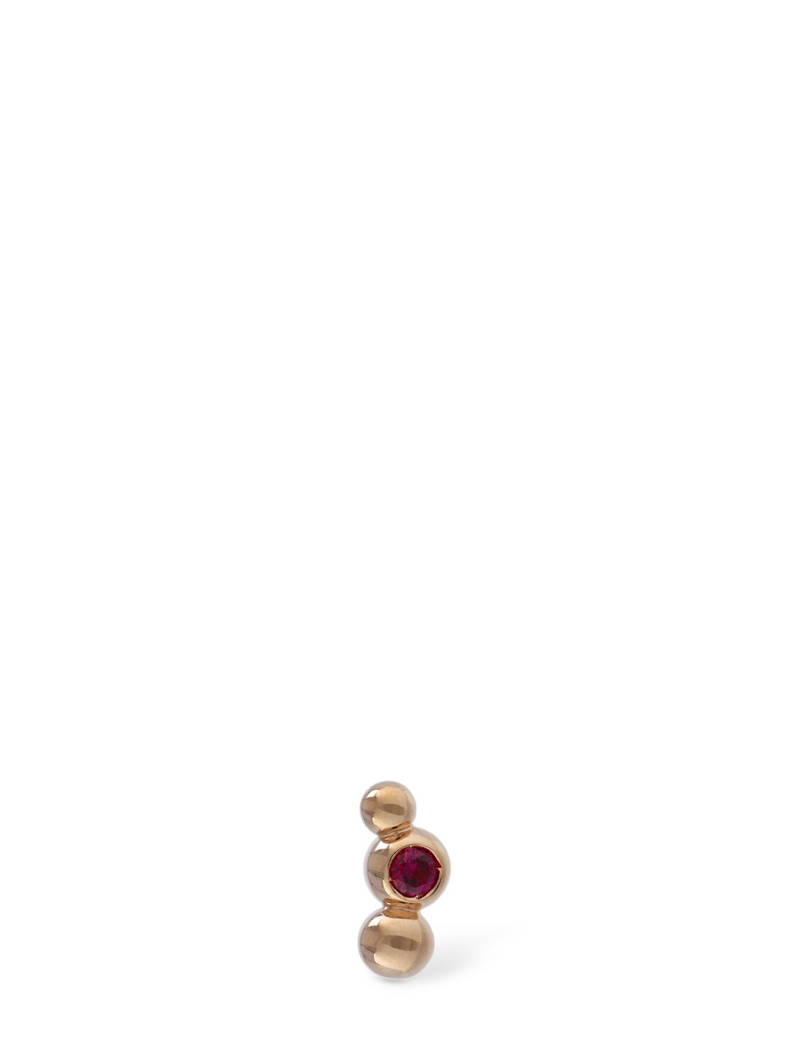 Orecchino Bollicine In Oro Rosa 9Kt / Rubino