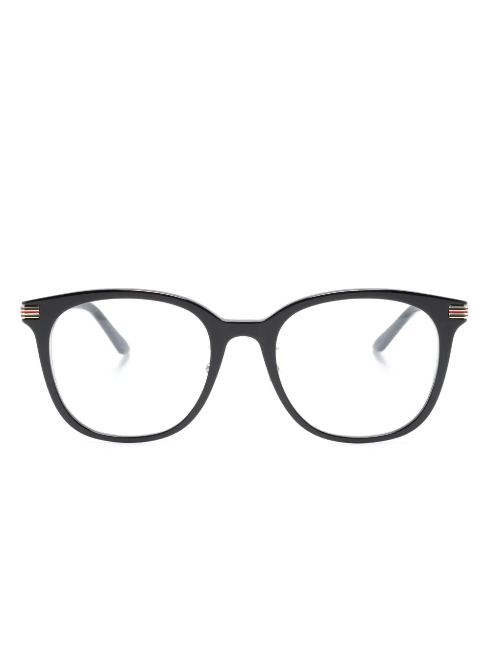 Gucci Eyewear Occhiali tondi con logo inciso - Nero