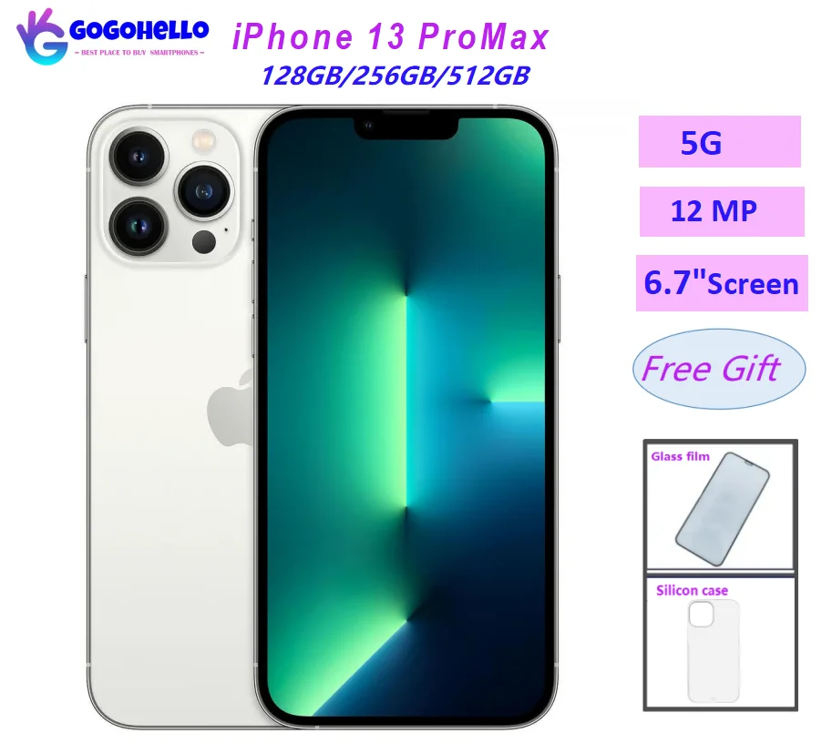 Usato 96% Nuovo Originale Apple Iphone 13 Pro Max 128Gb/256Gb/512Gb Sbloccato 5G 6.7 "Oled Face Id 12Mp Telefoni Cellulari Sbloccati