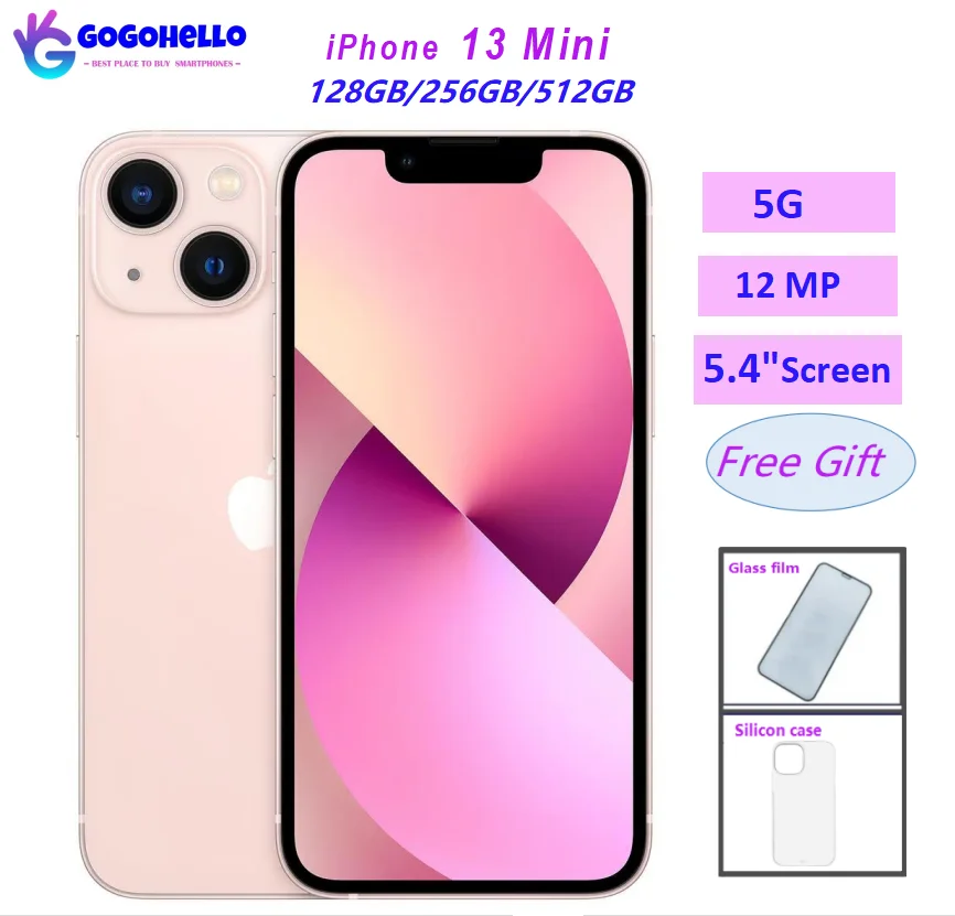 Sbloccato Apple Iphone 13 Mini Originale 128Gb/256Gb 5G 6.1 "Oled 12Mp Face Id Usato Cellulari Celular 1 Sim Card 95% Nuovo