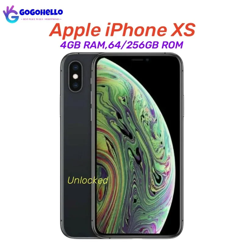 95% Nuovo Sbloccato Originale Iphone Xs 4G Cellulare 4G Ram 64Gb/256Gb Rom 5.8 "A12 Chip Bionico Ios12 Iphone Xs 2658Mah Face Id Nfc