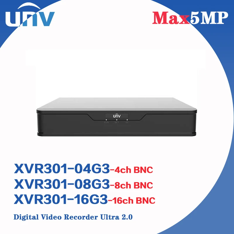 Unv Uniview Xvr 4Ch 8Ch 16Ch 1Sata Hdd Supporto Tvi, Ahd, Cvi, Cvbs Ip Xvr301-04G3 Xvr301-08G3 Xvr301-16G3 Videoregistratore Digitale