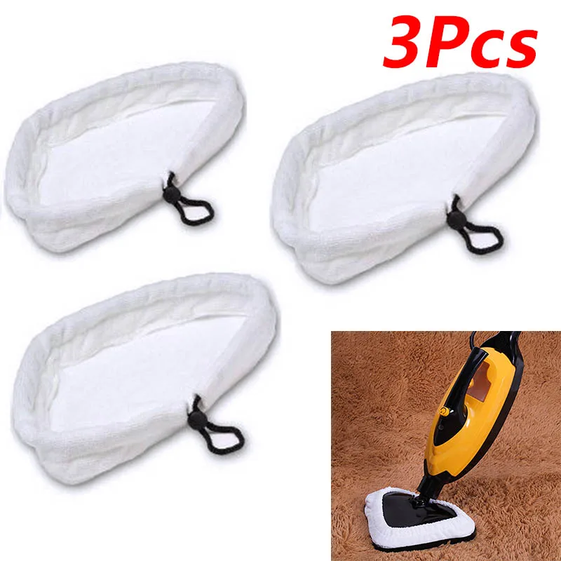 3X Microfibra Panno Di Pulizia Pad Per Steam Floor Mop Super Assorbente Lavabile Steamer Cleaner Accessori 28X21Cm