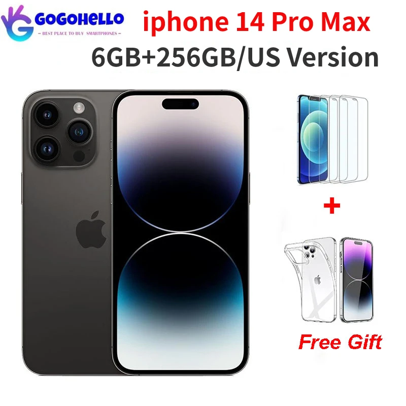 Apple Iphone 14 Pro Max 5G 6.7 "Esim 256Gb Rom 6Gb Ram Genuine Retina Oled Face Id Nfc A15 14Promax Versione Usa 98% Nuovo Smartphone