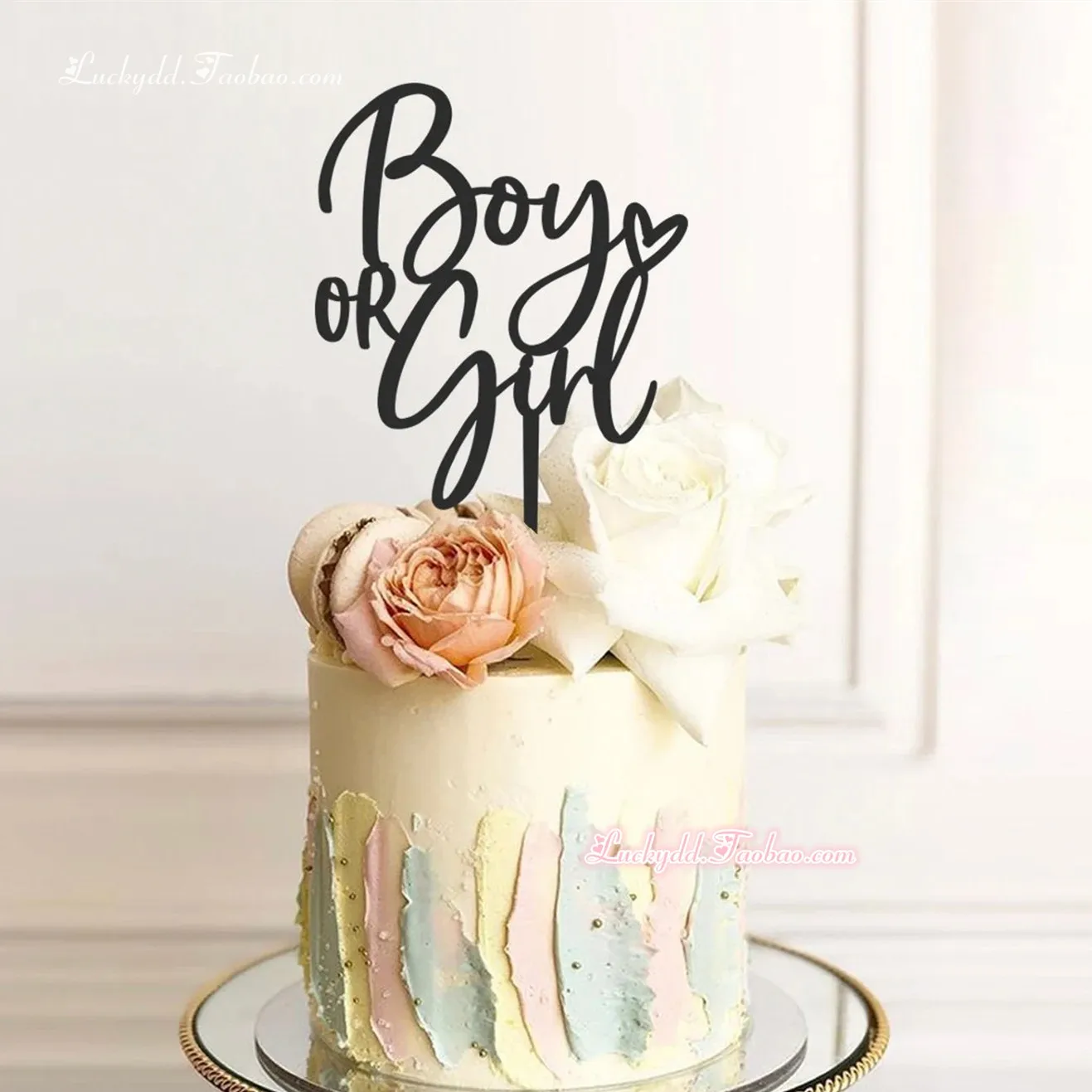 Ragazzo O Ragazza? Baby Shower Cake Topper - Cute Baby Shower Cake Decoration - Baby Reveal - Baby Gender Recylation Cake Topper