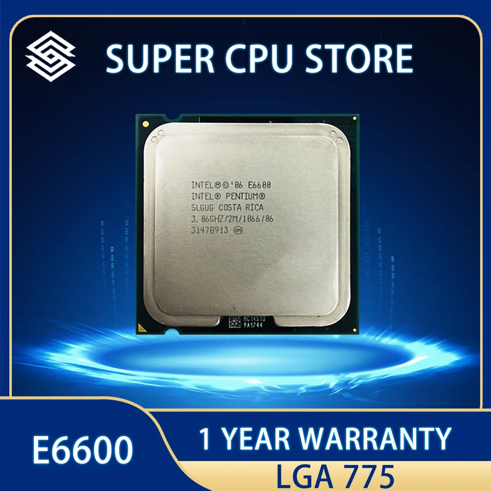 Processore Intel Core 2 Duo Originale E6600 Cpu 2.40Ghz 4M 1066Mhz Dual-Core Socket 775 Speedy Ship Out