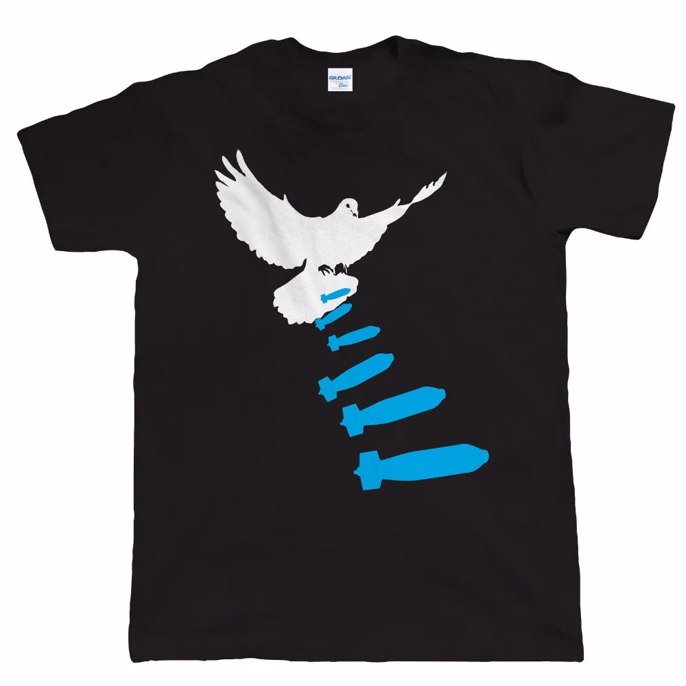 2019 T Shirt Uomo O-Collo Vendita Calda Summer Dove Bomber, Maglietta Da Uomo-Maglietta Con Stampa Graffiti In Stile Banksy Urban Art