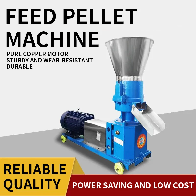 Feed Pellet Machine Household Chicken Duck Goose Pig Cattle Sheep Feed Pellet Machine Automatic Breeding Equipment 90-150Kg/H