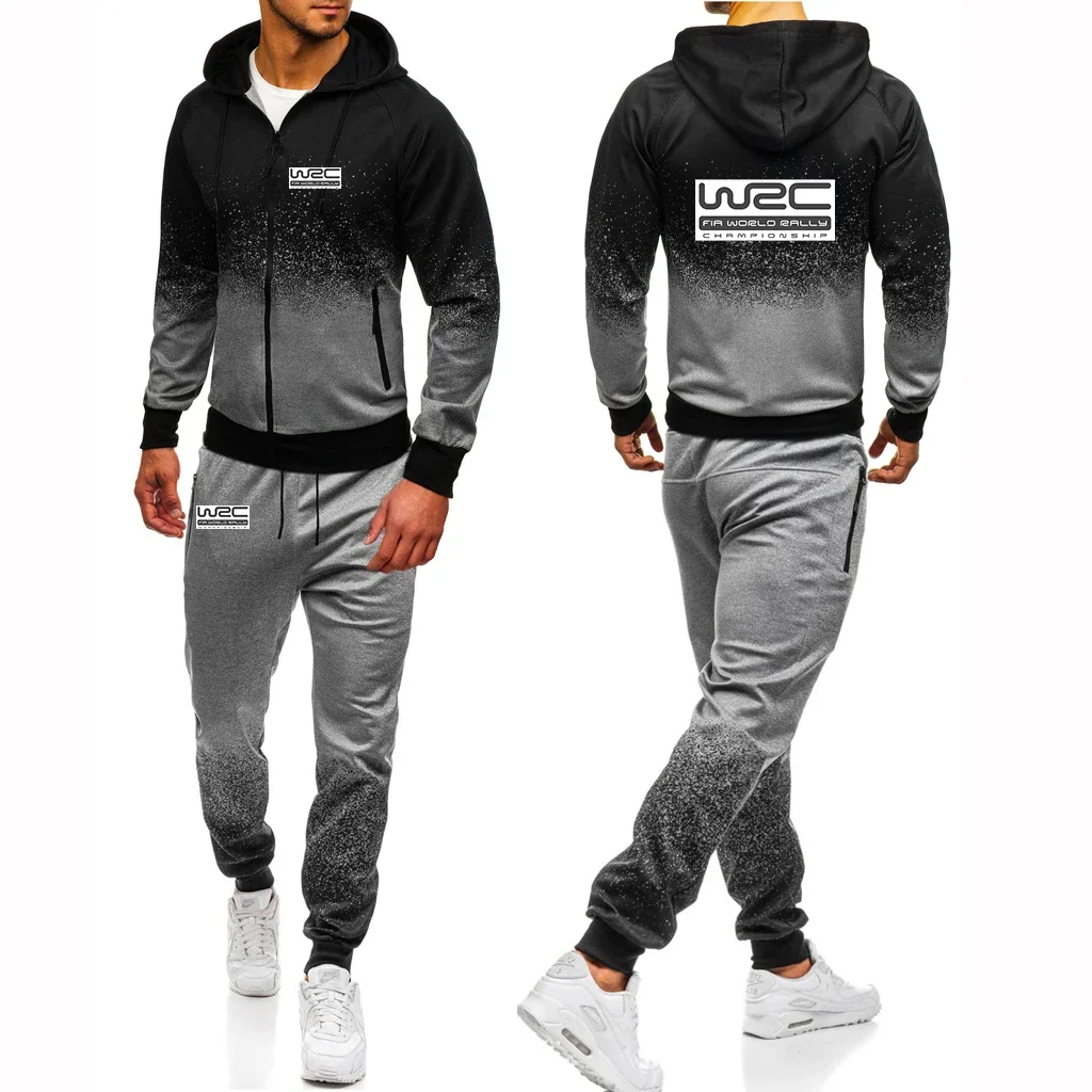 World Rally Championship Wrc 2024 Nuovi Uomini Primavera Autunno Stampa Harajuku Zip Jacket Sport Gradient Hoodie Casual Sweatpant Suit