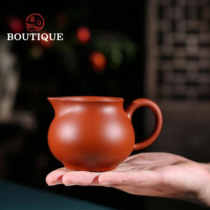 270Ml Yixing Classic Purple Clay Fair Cup Handmade Cha Hai Teacup Chinese Tea Set Accessories Drinkware Tea Ceremony Supplies