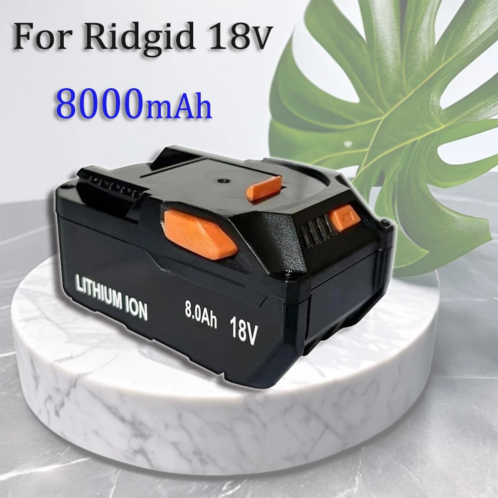 Batteria Agli Ioni Di Litio 18V 8.0Ah Adatta Per Utensili Elettrici Cordless Serie Aeg Ridgid R840087 R840085 L1815R L1850R L1830R R840083