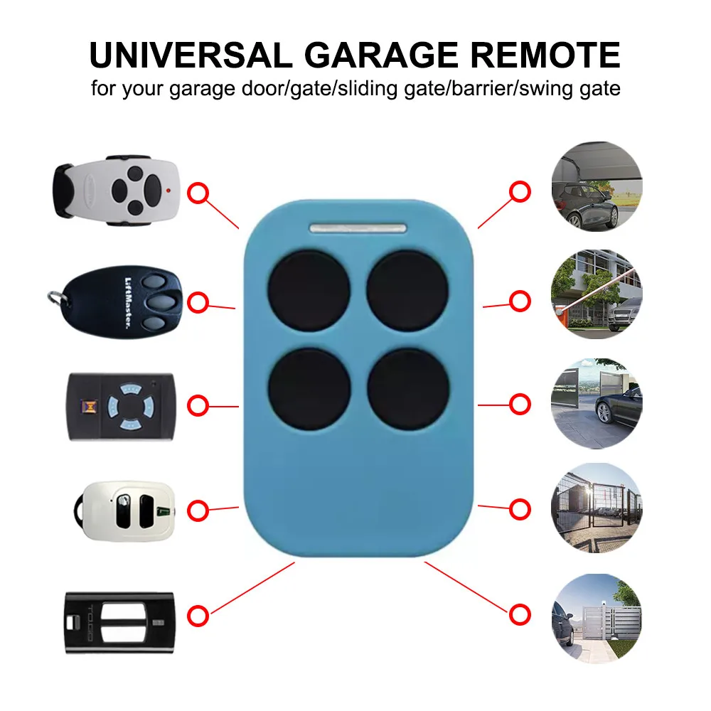 Telcoma Fm402 / Fm402E / Fm40Oe / Fm400 433Mhz Porta Del Garage Telecomando Trasmettitore Portatile Telcoma Gate Key Fob Command