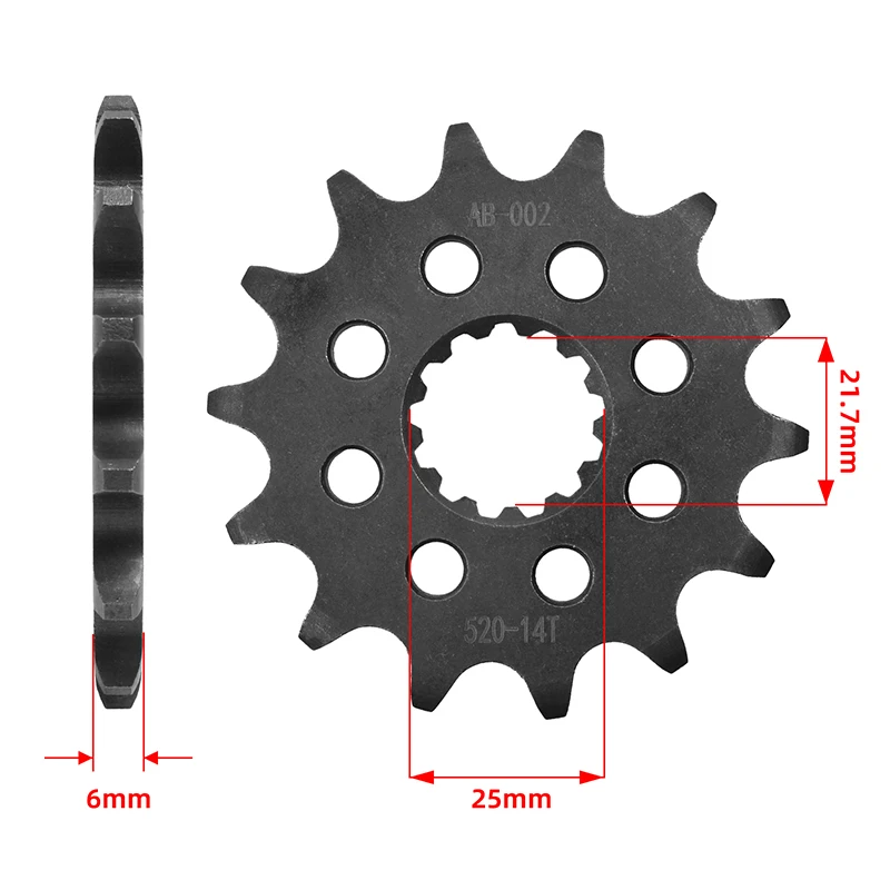 520 14T Ruota Dentata Anteriore Moto Per Yamaha Yfz450 Yfz450 Se-W X Edizione Speciale Yfz450 Bb-W Bill Ballance Edition