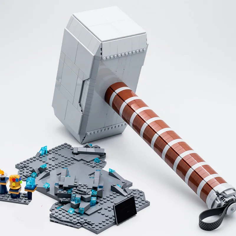 Thors Assgars Thunder Hammer Heores Armi Modello Building Block Brick Gift Toy Kid